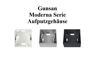 Preview: Gunsan Moderna 1-fach Aufputzgehäuse schwarz Aufbaurahmen Rahmen