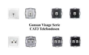 Preview: Telefonsteckdose Visage + MODERNA Gunsan silber 1-fach CAT3 Telefondose