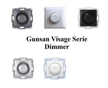 Dimmer Switch Visage dunkelsilber 1000W/VA Unterputz Helligkeitsregler gunsan