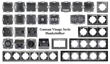 Preview: Jalousieschalter Visage Gunsan dunkelsilber Rolladenschalter 1x Schaltwippe