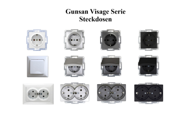Visage Steckdose mit erhöhtem Berührungsschutz Dunkelsilber Gunsan mit Steckklemmen-System
