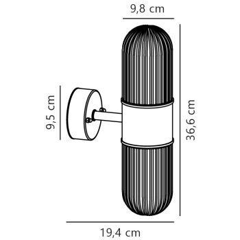 Preview: Außenwandleuchte Konyo Nordlux schwarz E27 IP54 Wandleuchte Up Down 2115301003