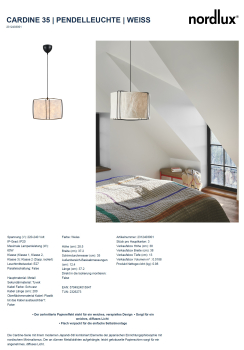 Pendelleuchte Cardine 35 Nordlux weiss Tyvek 2312403001 - zerknitterte Papiereffekt
