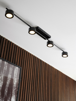 Preview: LED Deckenleuchte Nordlux Clyde 4 Spotlight Dimmbar Moodmaker™ Schwarz 2213530103
