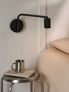 Preview: Wandlampe Explore Long Nordlux schwarz GU10 schwenkbare Wandleuchte