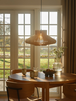 Holzleuchte Manago Ø50 Nordlux braun Pendelleuchte 2512353014 - Zwei Designs in einem