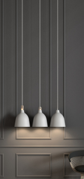 Pendelleuchte Nordlux Moku Pendel E27 Weiss/Telegrau inkl. zwei austauschbare Eschenholzaufsätzen