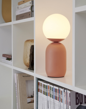 Preview: Tischleuchte Notti Nordlux Terracotta E14 Glas skandinavische Tischlampe