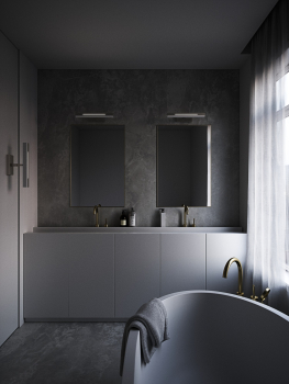 LED Schrankleuchte Otis 40 nickel Nordlux IP44 14W Spiegellampe Moodmaker Dimming 3000K