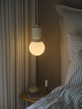 Nordlux Pendelleuchte Sadie Beige E14 gerippte Aufhängung aus Keramik 2512603009