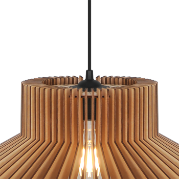 Preview: Holzleuchte Manago Ø50 Nordlux braun Pendelleuchte 2512353014 - Zwei Designs in einem