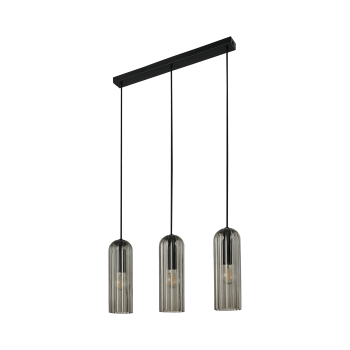 Preview: Nordlux Miella 3-Rail Pendelleuchte Rauchfarben Pendel E27 Pendant Smoked Glas 2412533047