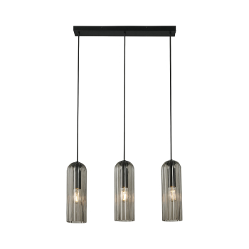 Preview: Nordlux Miella 3-Rail Pendelleuchte Rauchfarben Pendel E27 Pendant Smoked Glas 2412533047