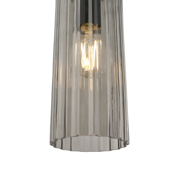 Preview: Nordlux Miella 3-Rail Pendelleuchte Rauchfarben Pendel E27 Pendant Smoked Glas 2412533047