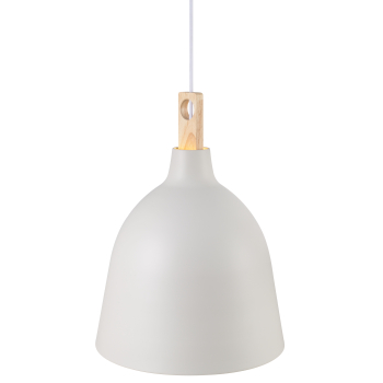 Preview: Pendelleuchte Nordlux Moku Pendel E27 Weiss/Telegrau inkl. zwei austauschbare Eschenholzaufsätzen