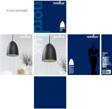 Pendelleuchte Nexus 20 Nordlux 77263003 Hängeleuchte schwarz E27