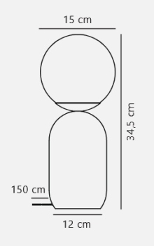 Preview: Tischleuchte Notti Nordlux Terracotta E14 Glas skandinavische Tischlampe
