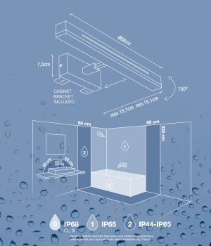 LED Spiegelleuchte Otis 60 Nickel Nordlux IP44 Moodmaker Dimming 17W 1650Lm 3000K