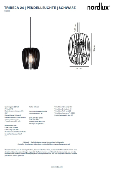 Pendelleuchte Nordlux TRIBECA 24 Pendel Ø24 Holz E27 schwarz 46423003