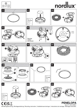 Nordlux LED Deckenleuchte Penelopa 42 weiss 24W 2400Lm