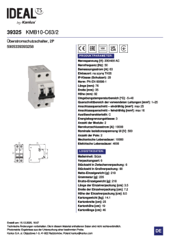 Leitungsschutzschalter Ideal KMB10-C63/2 39325