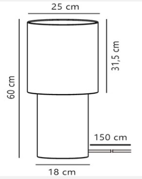Stehleuchte Izara 60 Nordlux Beige Textil Standleuchte 2x E27