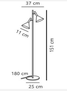 Stehleuchte Kelvis Nordlux schwarz skandinavische Bodenleuchte 2xGU10