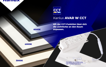 Kanlux LED Rahmen Panel AVAR W U 6060 LOW UGR 19 CCT 3000K 4000K 6000K 32W 46070