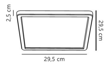 Nordlux LED Deckenleuchte Oja 29 Outdoor Square IP54 3000K 14W schwarz 2618356103