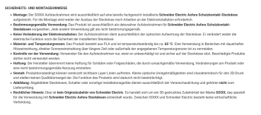 SOIXX Aufsteckrahmen für Schneider Electric Asfora Steckdosen schwarz
