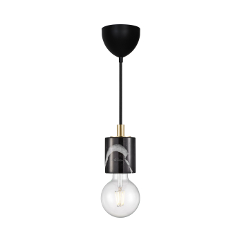 Preview: Nordlux Pendellampe SIV Pendel Marmor E27 Pendelleuchte schwarz 45883003