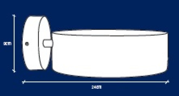 Wandleuchte Nordlux Tofu 20 schwarz rund ohne Leuchtmittel