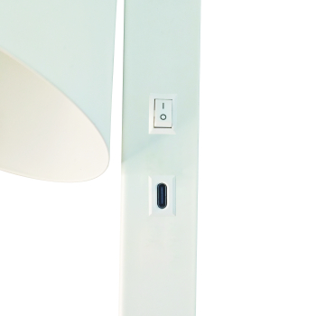 Preview: Nordlux Wandleuchte Wilmer mit USB-C weiss E14 drehbar 2512281001