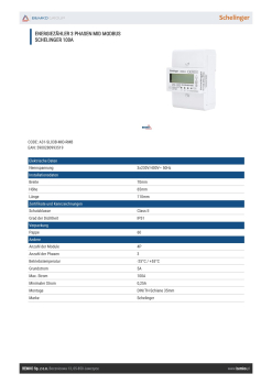 Preview: Schelinger Stromzähler 3-Phasen MID MODBUS 100A elektronisch A31-SL03B-MID-RMB
