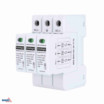 Schelinger Überspannungsschutz 3P 8kA DC 1200V Typ T1+T2 (B+C) A53-SPD-MOV-DC-3P-T1T2