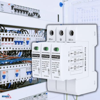 Schelinger Überspannungsschutz 3P 8kA DC 1200V Typ T1+T2 (B+C) A53-SPD-MOV-DC-3P-T1T2