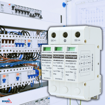 Preview: Schelinger Überspannungsschutz 3P 20kA DC 1200V Typ T2 (C) A53-SPD-MOV-DC-3P-T2