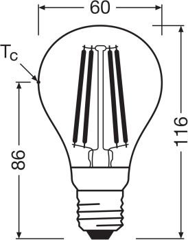 Osram STAR MOTION SENSOR FILAMENT LED Lampe E27 7,3W 2700K 806Lm