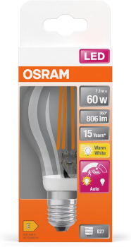 Osram STAR MOTION SENSOR FILAMENT LED Lampe E27 7,3W 2700K 806Lm