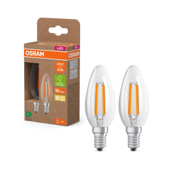 2er Set Osram E14 LED Kerze 2,2W CLASSIC 2700K Kerzenlampe warmweiss
