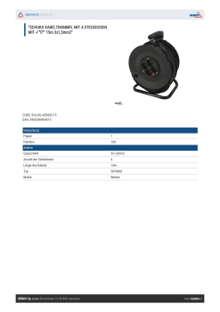 Bemko Kabeltrommel mit 4 Steckdosen mit +""0"" 15m 3x1,5mm2" B16-DG-4ZRS05-15