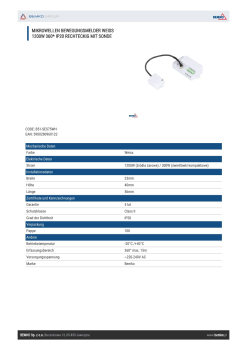Bemko Mikrowellen Bewegungsmelder mit Sonde 360° 1200/300W IP20 B51-SES75WH
