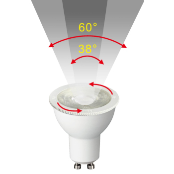 Bioledex LED Lampe GU10 einstellbarer Winkel 30°- 60° 7W 650Lm 2700K S10-BEAM-972