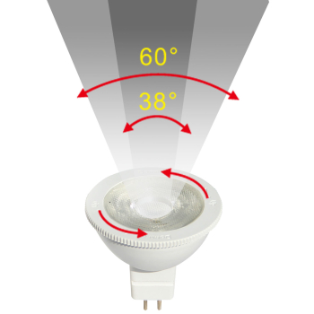 Preview: Bioledex LED Spot MR16 einstellbarer Winkel 30°- 60° 6W 650Lm 2700K S16-BEAM-971