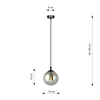 Bioledex Pendelleuchte Koldara E14 Hängeleuchte schwarz anthrazit Z310-949