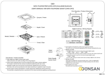 Preview: Telefonsteckdose Visage Moderna Gunsan schwarz 1-fach CAT3 Telefondose