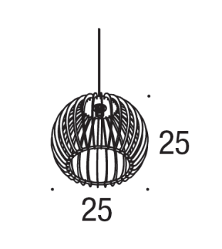 Pendelleuchte Chino 25 Nordlux aus Holz E27 Deckenmontage 84823014