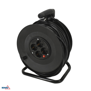 Bemko Kabeltrommel mit 4 Steckdosen mit +""0"" 15m 3x1,5mm2" B16-DG-4ZRS05-15