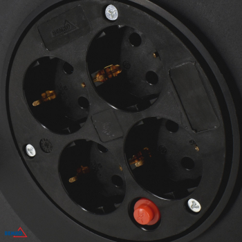 Bemko Kabeltrommel mit 4 Steckdosen mit +""0"" 15m 3x1,5mm2" B16-DG-4ZRS05-15