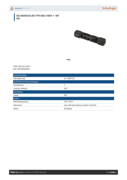 Schelinger Solaranschluss TYPU MC4 1000V DC mit PIN E09-SC4-1,0KV-1